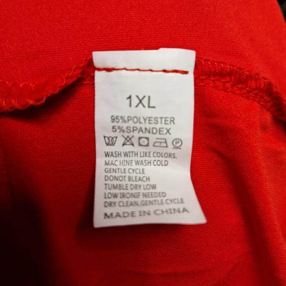 Amazon Red Spaghetti Strap Asymmetrical Slit Women's Dress - Picture 5 of 5